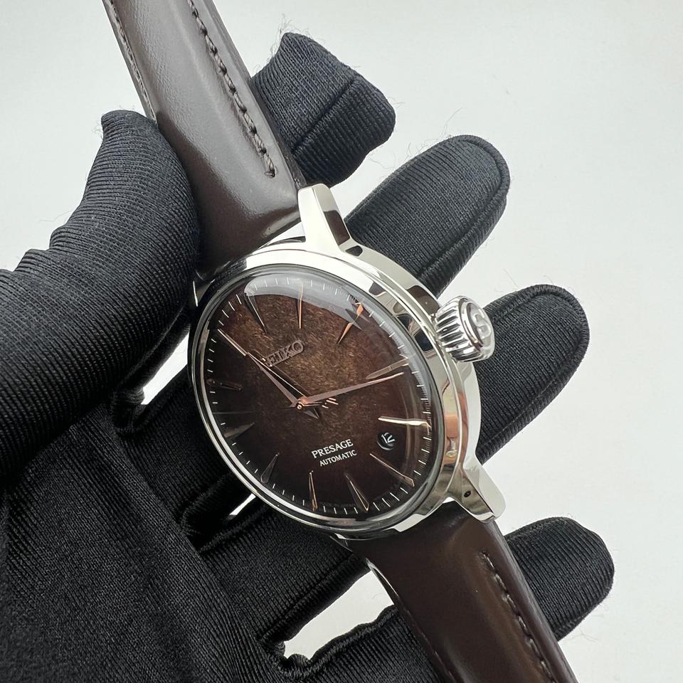 SEIKO Presage Cocktail Time "Whiskey Mist" automatic dress watch