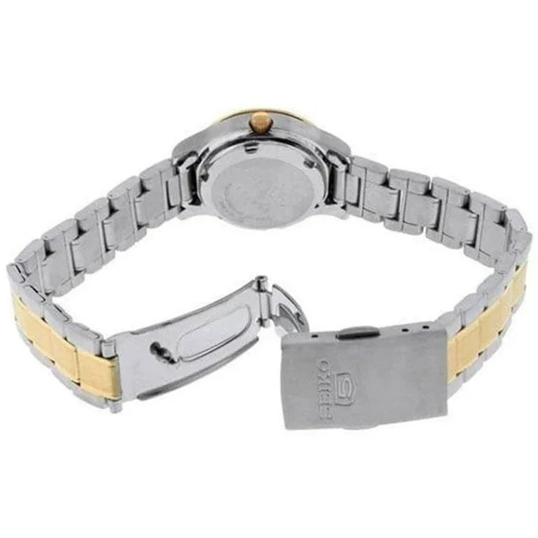 Seiko SYMD94K1 Gold Women's Automatic Watch – Champagne Dial with Day-Date