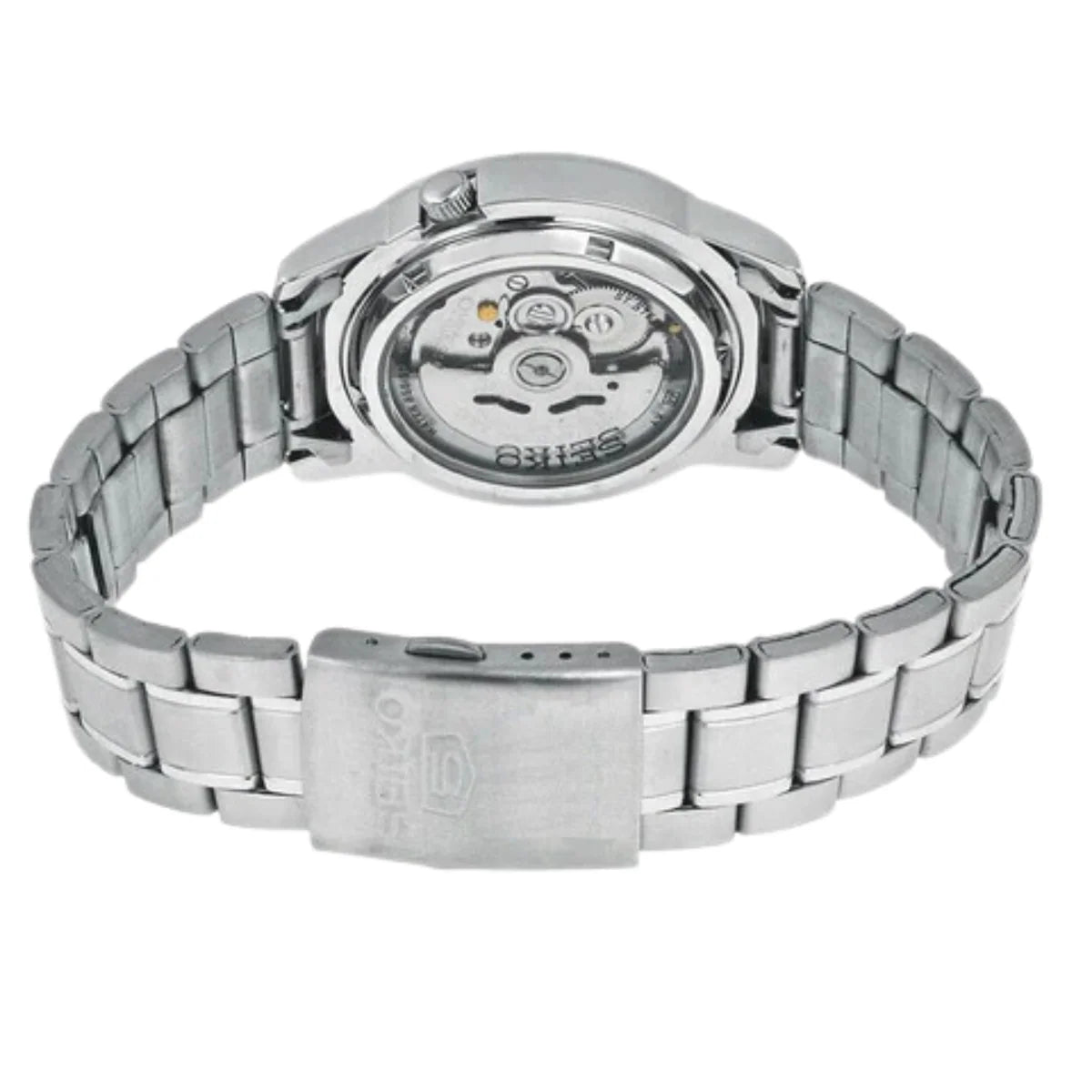 Seiko SNKL55K1 Automatic Men’s Watch – Stainless Steel, Black Dial, Day-Date Display