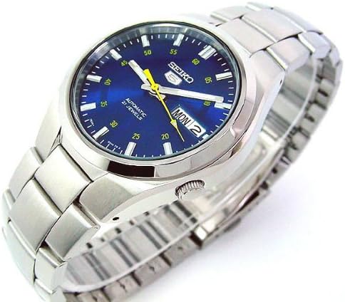 Seiko SNK615K1 Automatic Men’s Watch – Blue Dial Military Style, Stainless Steel, Day-Date