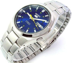 Seiko SNK615K1 Automatic Men’s Watch – Blue Dial Military Style, Stainless Steel, Day-Date