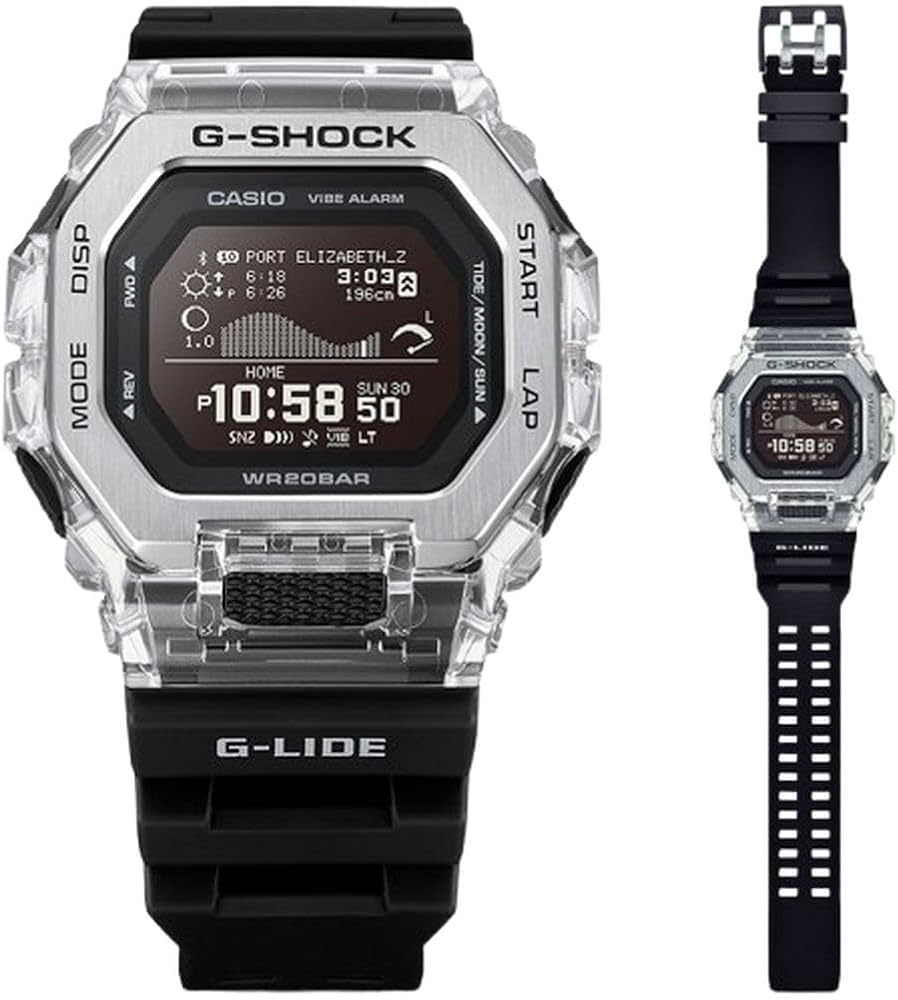 Casio G-SHOCK GBX-100S-1D G-LIDE Bluetooth Surf Watch , Tide Graph, Step Tracker, 20ATM
