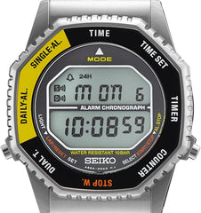 Seiko SMGG17P1 Rotocall Digital Watch – Retro‑Inspired Digital Chronograph in Stainless Steel