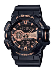 Casio G-Shock GA-400GB-1A4DR Black & Gold Analog-Digital Watch – Rotary Switch, Shock Resistant, 200M Water Resistant