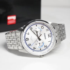 CASIO E340D-7A Men's Stainless Steel Analog Watch with Date Display