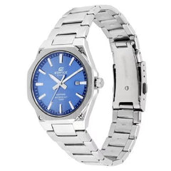 CASIO EFR-S108D-2A Men's Stainless Steel Watch with Blue Dial | Elegant, Durable, & Stylish Timepiece