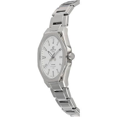 CASIO EFR-S108D-7A Edifice Stainless Steel Quartz Watch for Men – 100M Water Resistant, Date Display, Sleek Design