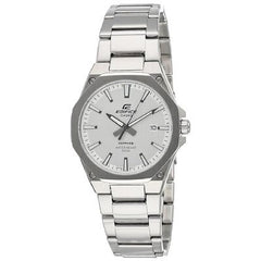 CASIO EFR-S108D-7A Edifice Stainless Steel Quartz Watch for Men – 100M Water Resistant, Date Display, Sleek Design