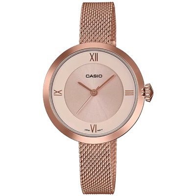 CASIO LTP-E154NPG-4ADF Women's Rose Gold Watch with Stainless Steel Band - Elegant Analog Design