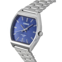 CASIO MTP-B140D-2A Men's Stainless Steel Watch with Blue Dial – Water Resistant, Quartz Movement