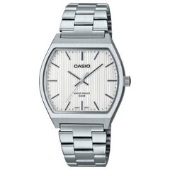 CASIO MTP-B140D-7AVDF Men's Stainless Steel Watch with White Dial