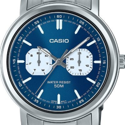 CASIO MTP-E335D-2E1 Men's Stainless Steel Blue Dial Watch – Elegant & Durable