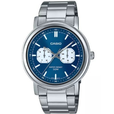 CASIO MTP-E335D-2E1 Men's Stainless Steel Blue Dial Watch – Elegant & Durable
