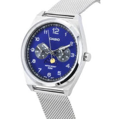 CASIO MTP-M300M-2A Men's Watch – Blue Dial, Stainless Steel, Classic Design