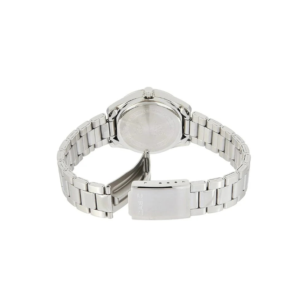 Casio Couple Watches MTP/LTP-1302D-7BVDF | Stainless Steel White Dial His & Hers Watch Set