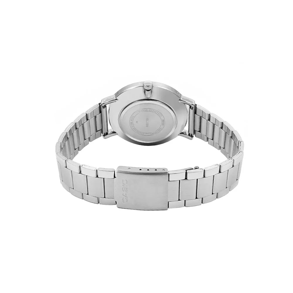 Casio Couple Watch Set MTP/LTP-VT01D-2BUDF – Silver Stainless Steel, Blue Dial