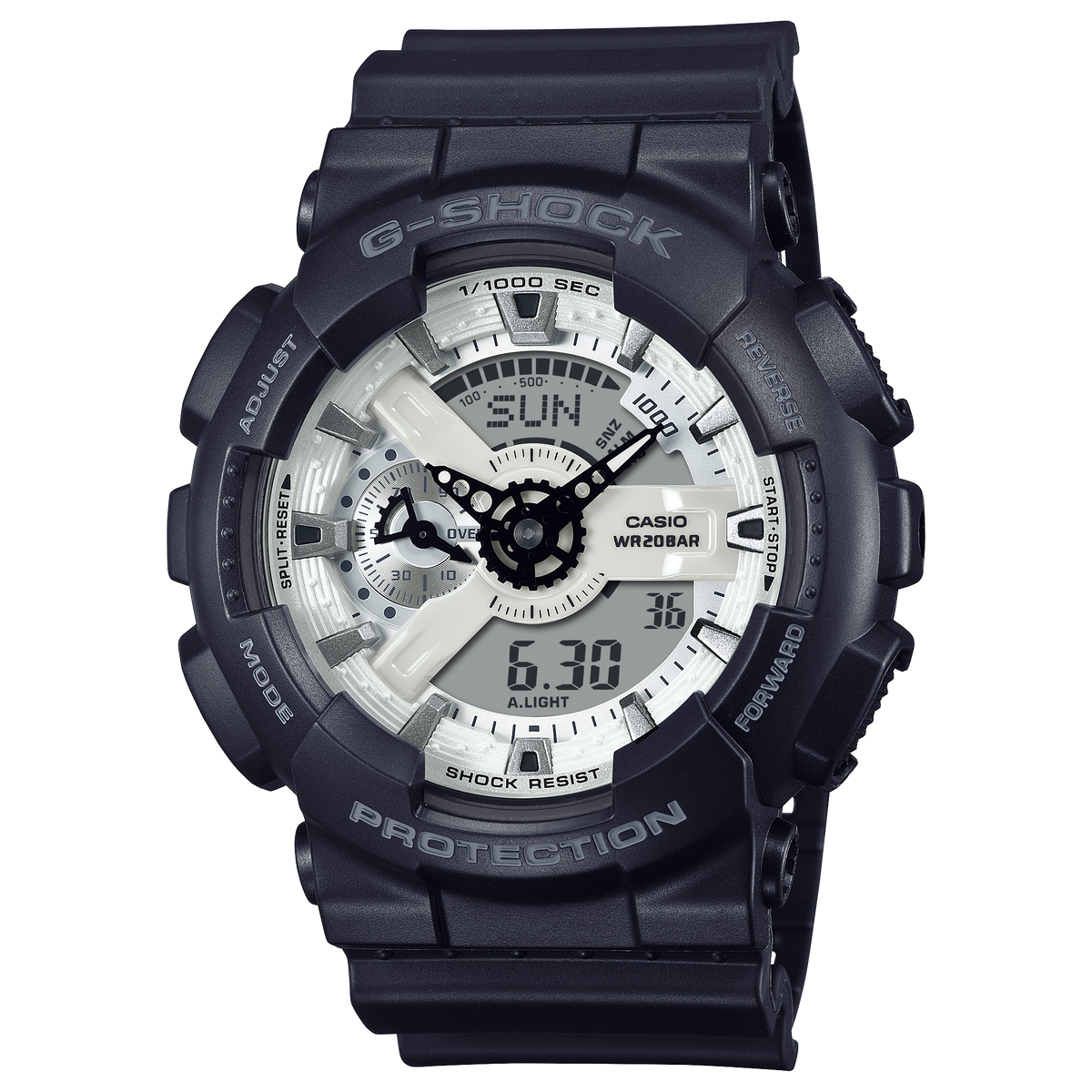 Casio G-Shock GA-110WD-1A Men’s Analog-Digital Watch – Shock Resistant, 200M Water Resistant, White Resin Design