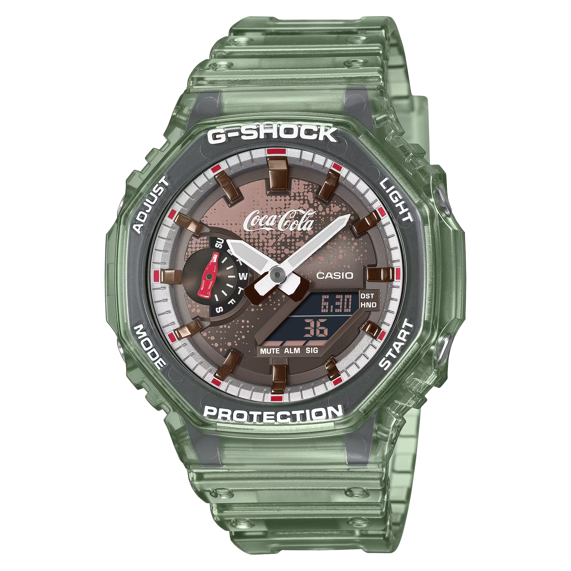 Casio G-Shock GA-2100CC-3ADR Coca-Cola Limited Edition Green CasiOak Watch