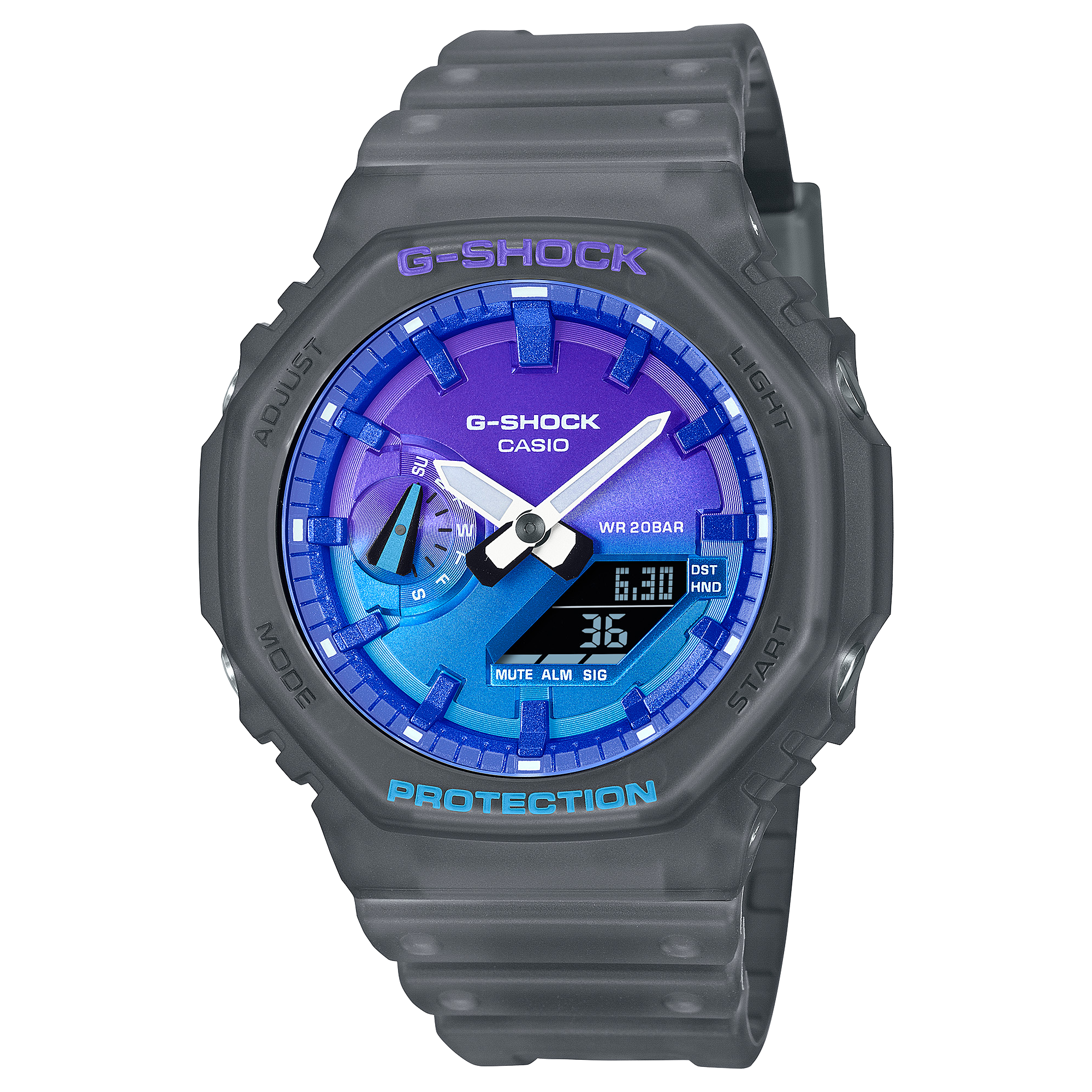 Casio G-SHOCK GA-2100FLS-8A2DR – Fluorescent Lime Accent Carbon Core Guard Watch