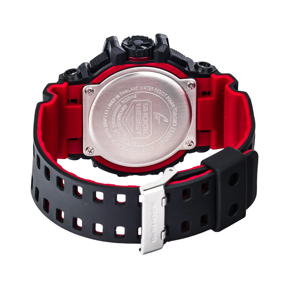 Casio G-Shock GA-400HR-1AHDR Black & Red Analog-Digital Watch – Rotary Switch, Shock Resistant, 200M Water Resistant