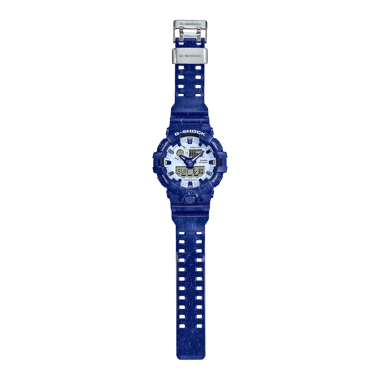 Casio G-SHOCK GA-700BWP-2ADR Blue & White Series – Shock-Resistant Analog-Digital Watch