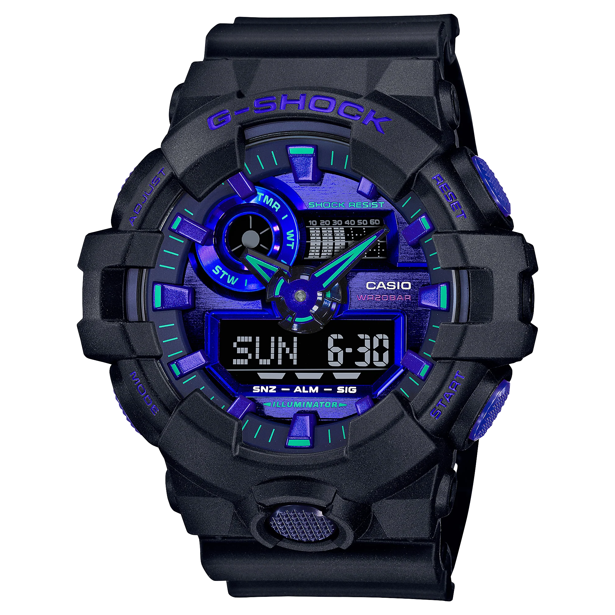 Casio G-SHOCK GA-700VB-1ADR – Virtual Black Series Digital-Analog Tough Watch