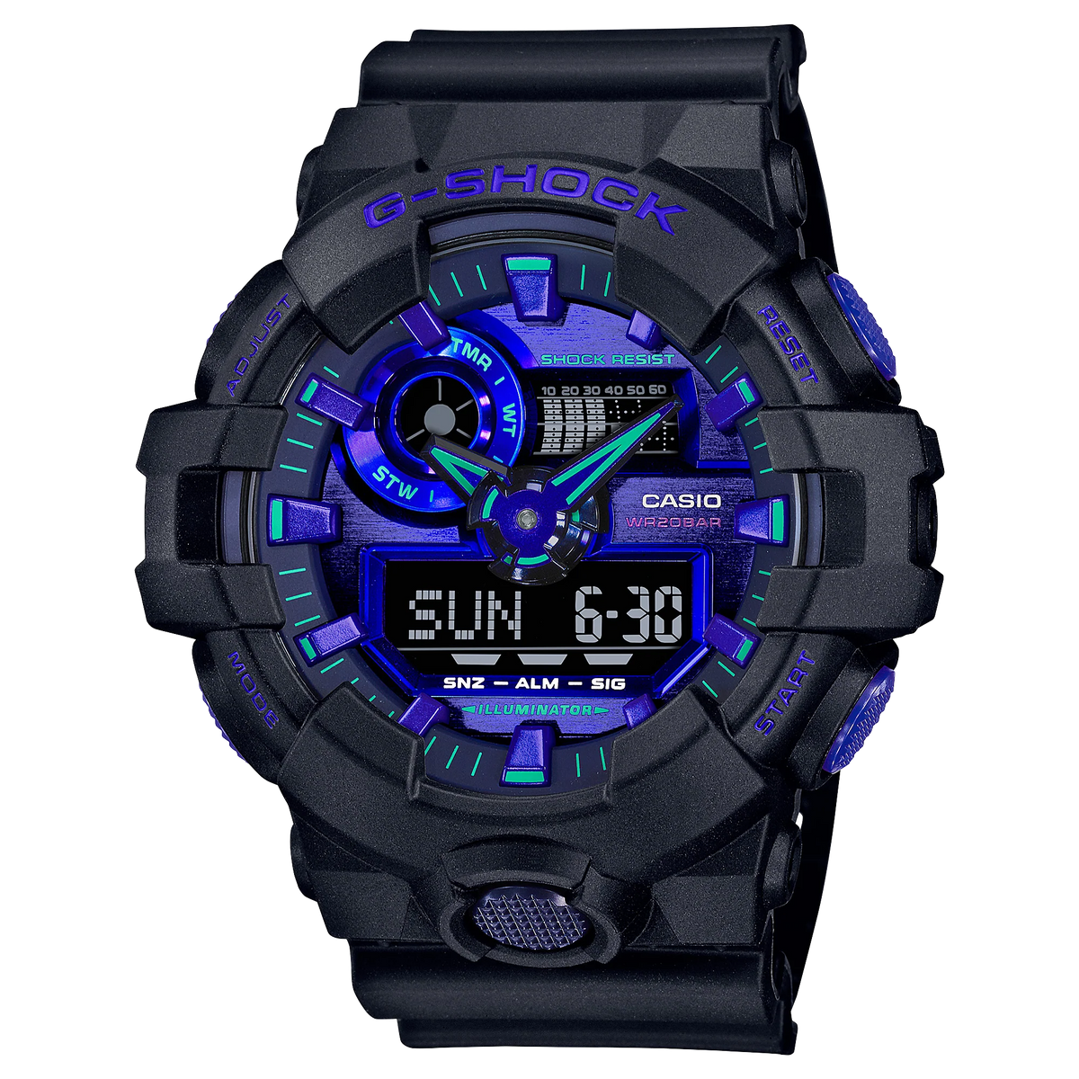 Casio G-SHOCK GA-700VB-1ADR – Virtual Black Series Digital-Analog Tough Watch