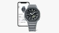 Casio G-SHOCK GA-B2100LUU-8A “CasiOak” Analog-Digital Watch with Bluetooth & Tough Solar – Gray & Purple Accent