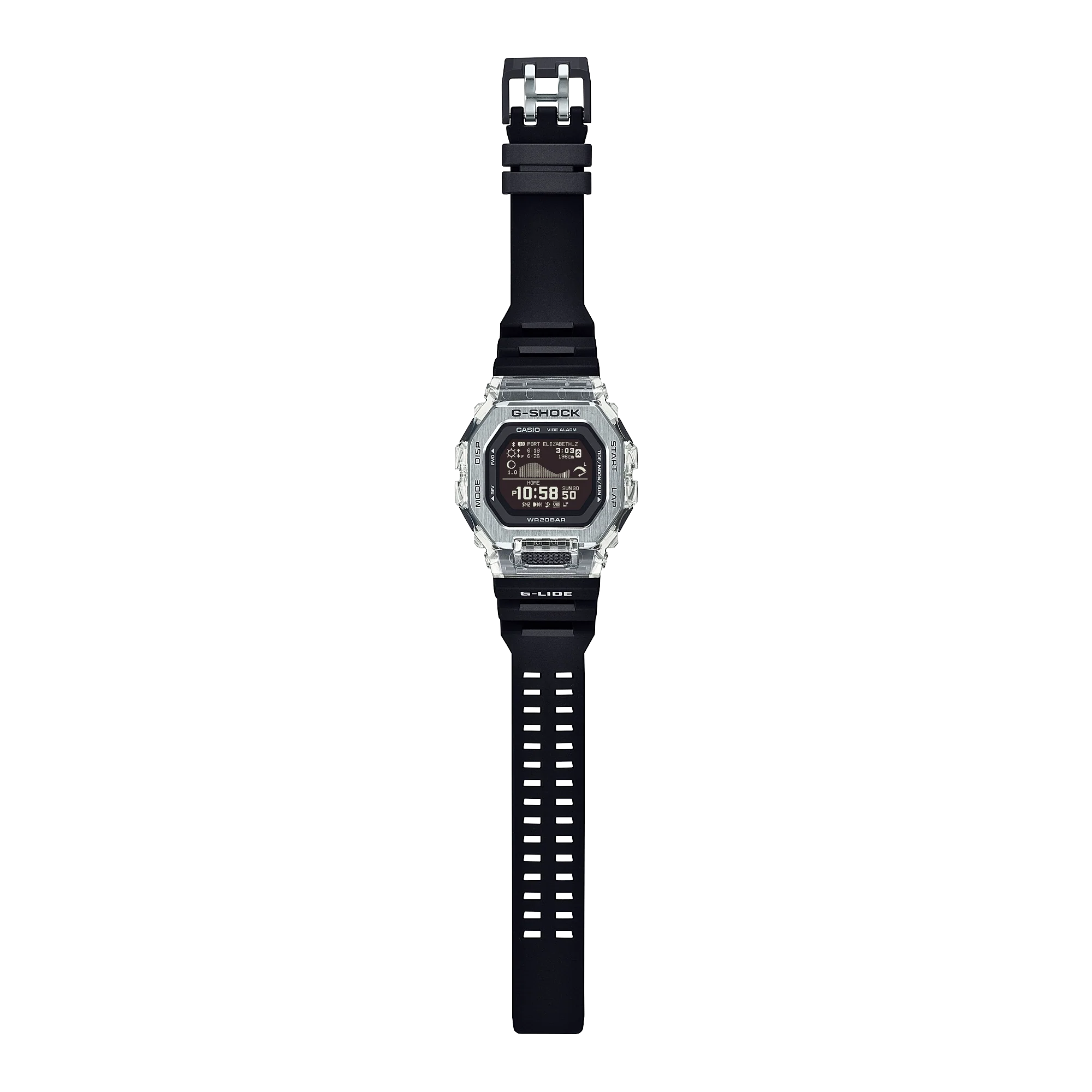 Casio G-SHOCK GBX-100S-1D G-LIDE Bluetooth Surf Watch , Tide Graph, Step Tracker, 20ATM