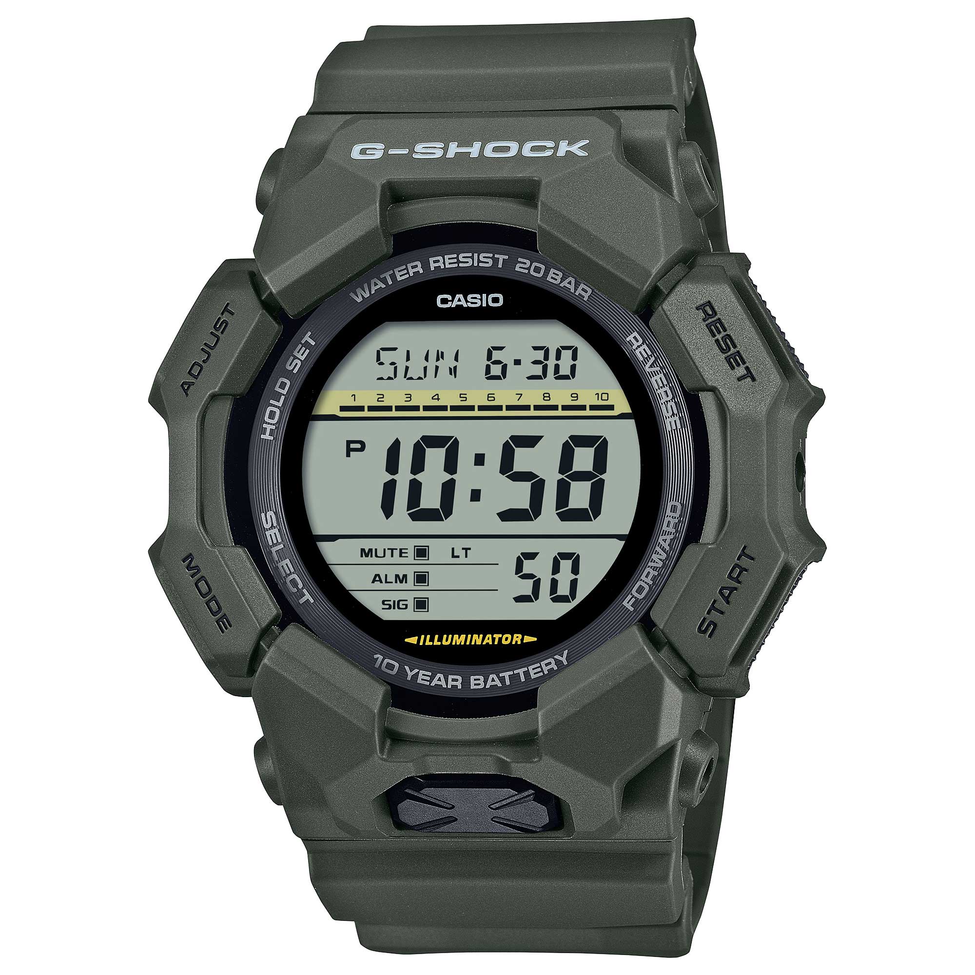 Casio G-Shock GD-010-3D – Men’s Digital Sports Watch (Green)