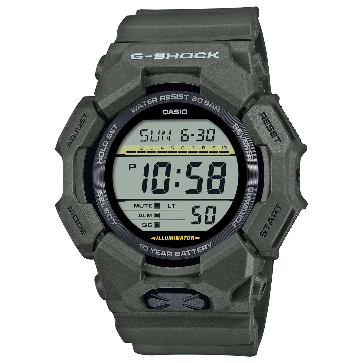 Casio G-Shock GD-010-3D – Men’s Digital Sports Watch (Green)