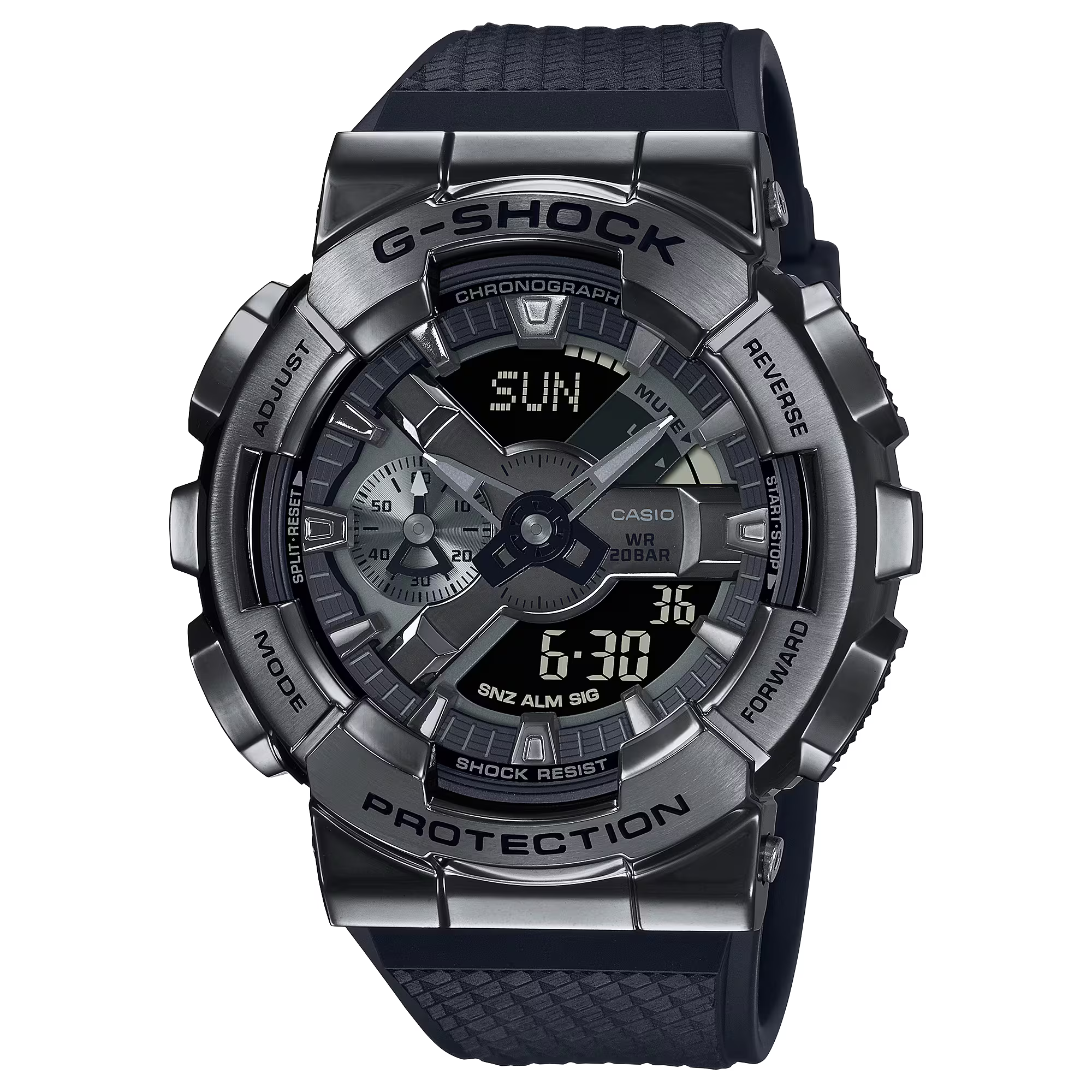 Casio G-SHOCK GM-110BB-1ADR Analog-Digital Watch – Black Metal Bezel