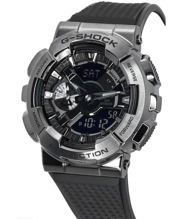 Casio G-SHOCK GM-110BB-1ADR Analog-Digital Watch – Black Metal Bezel