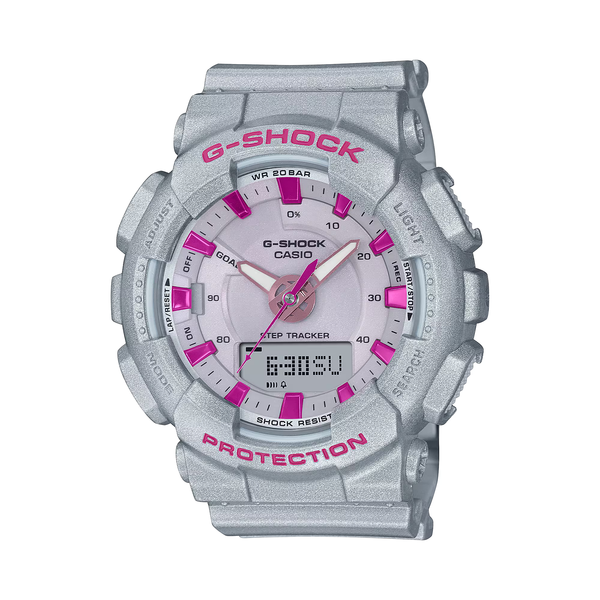 Casio G-SHOCK GMA-S130NP-8ADR | Rugged Grey & Red Digital Watch