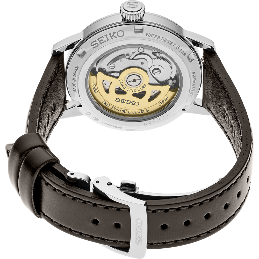 SEIKO Presage Cocktail Time "Whiskey Mist" automatic dress watch
