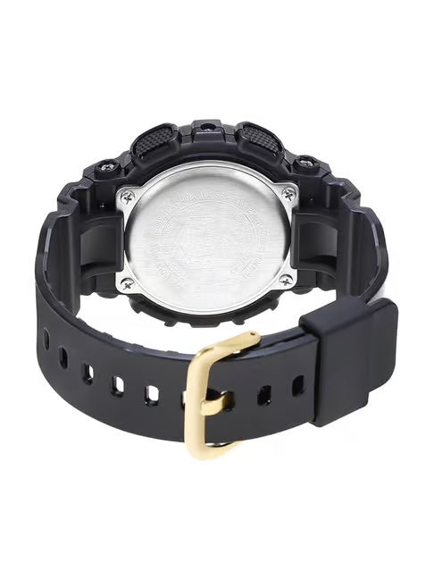 Casio G-SHOCK GMA-S110GB-1ADR | Sleek Black & Gold Digital Watch