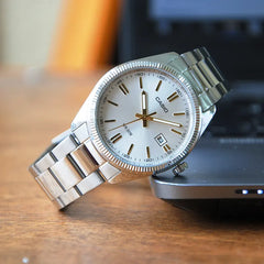 Casio Couple Watch Set MTP/LTP-1302D-7A2 – Silver Stainless Steel, White Dial