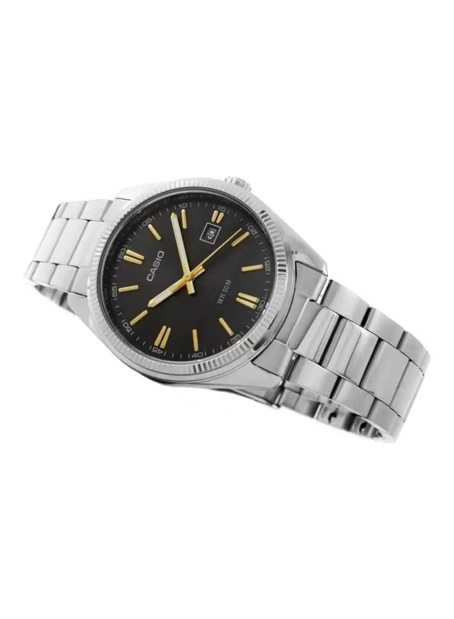 Casio Couple Watch Set MTP/LTP-1302D-1A2 – Black Dial, Stainless Steel
