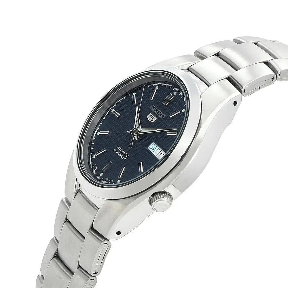 Seiko SNK603K1 Automatic Men’s Watch – Silver Dial Military Style, Stainless Steel, Day-Date