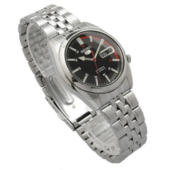 Seiko SNK375K1 Automatic Men’s Watch – Black Dial, Day-Date, Stainless Steel Bracelet
