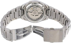 Seiko SNK601K1 Automatic Men’s Watch – White Dial Military Style, Stainless Steel, Day-Date