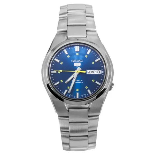 Seiko SNK615K1 Automatic Men’s Watch – Blue Dial Military Style, Stainless Steel, Day-Date
