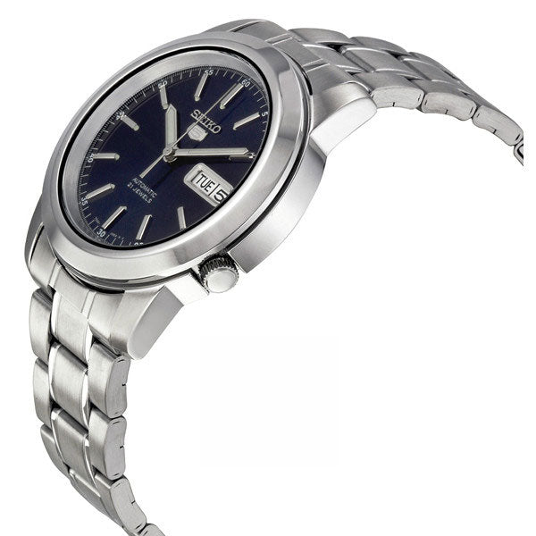 Seiko SNKE51K1 Automatic Men’s Watch – Blue Dial, Stainless Steel, Day-Date Display