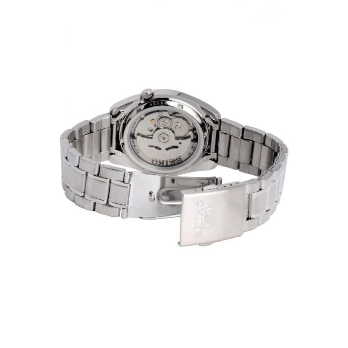 Seiko SNKE51K1 Automatic Men’s Watch – Blue Dial, Stainless Steel, Day-Date Display
