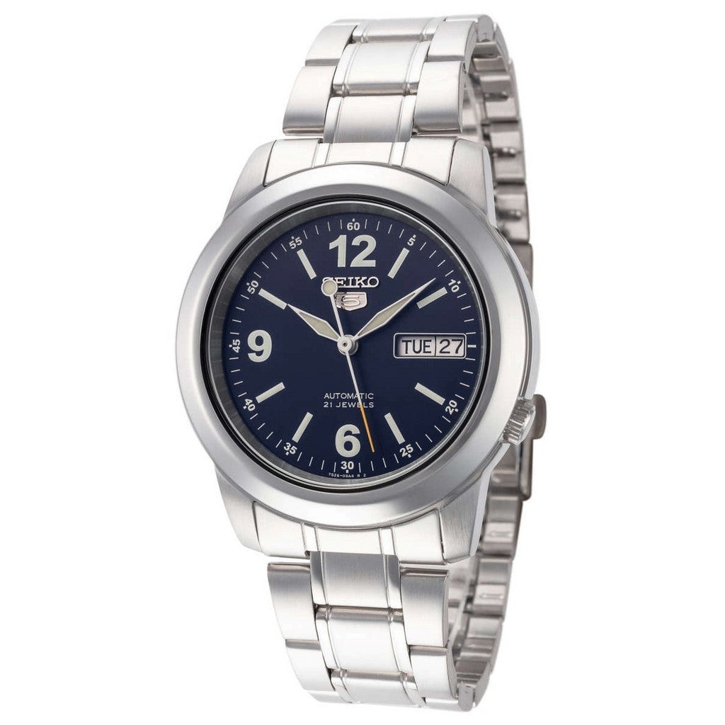 Seiko SNKE61K1 Automatic Men’s Watch – Black Dial, Stainless Steel Bracelet, Day-Date