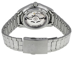 Seiko SNKK87K1 Automatic Men’s Watch – Stainless Steel, White Dial, Day-Date Display
