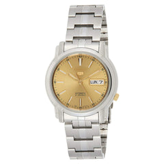 Seiko SNKL81K1 Automatic Men’s Watch – Stainless Steel, Champagne/Golden Dial, Day-Date Display