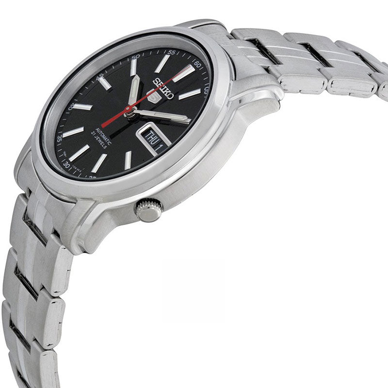 Seiko SNKL83K1 Automatic Men’s Watch – Stainless Steel, Black Dial, Day-Date Display
