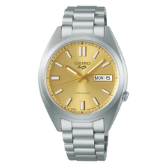 Seiko 5 Sports SRPL59K1 Automatic GMT Yellow Dial Stainless Steel Watch