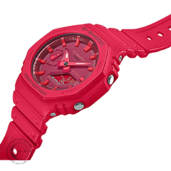 Casio G-SHOCK GA-2100-4ADR – Carbon Core Guard Analog-Digital Watch (Vibrant Red Edition)